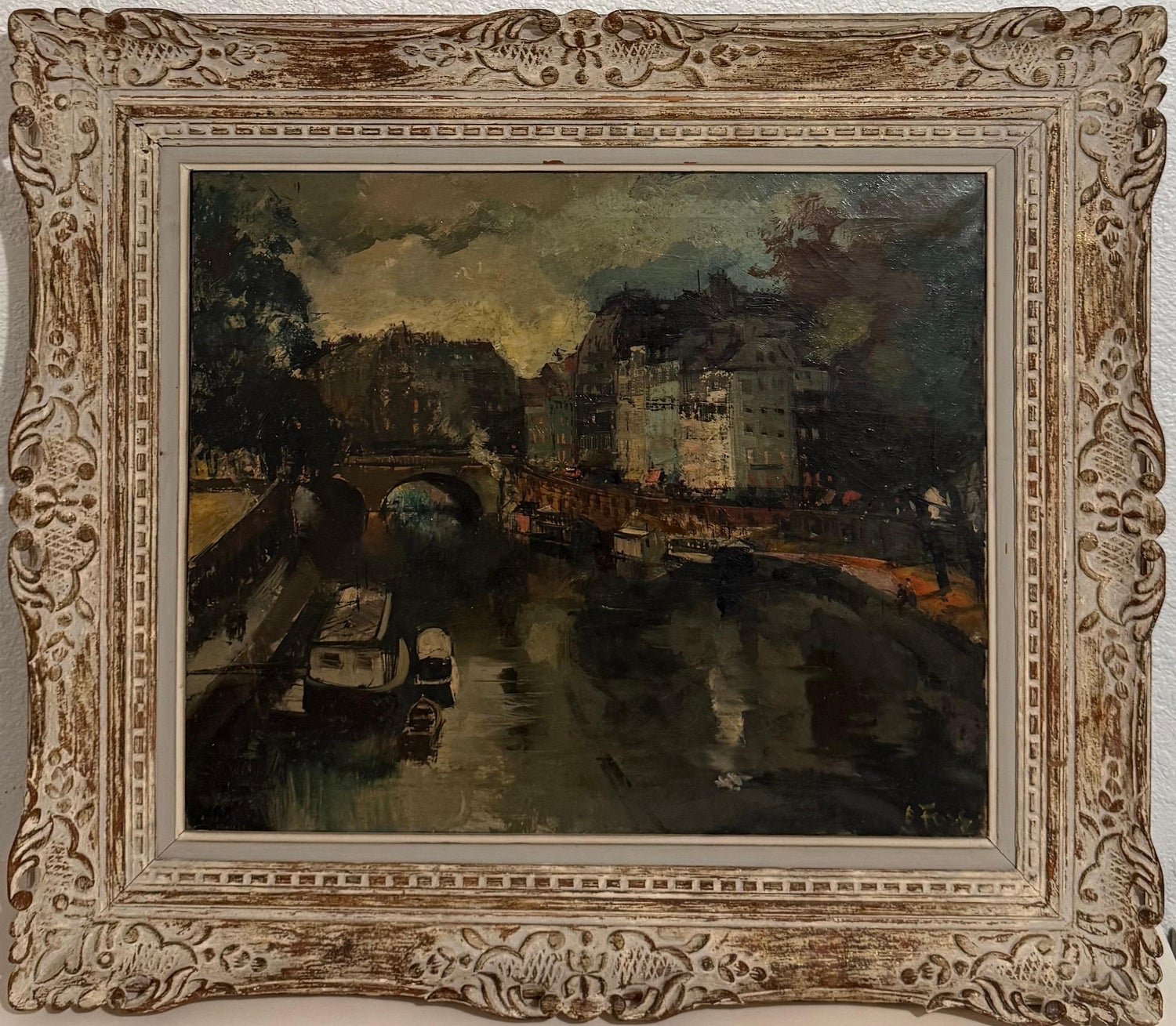 Expressionist Oil Painting Paris Scene View Architectural Visionism Olivier Foss