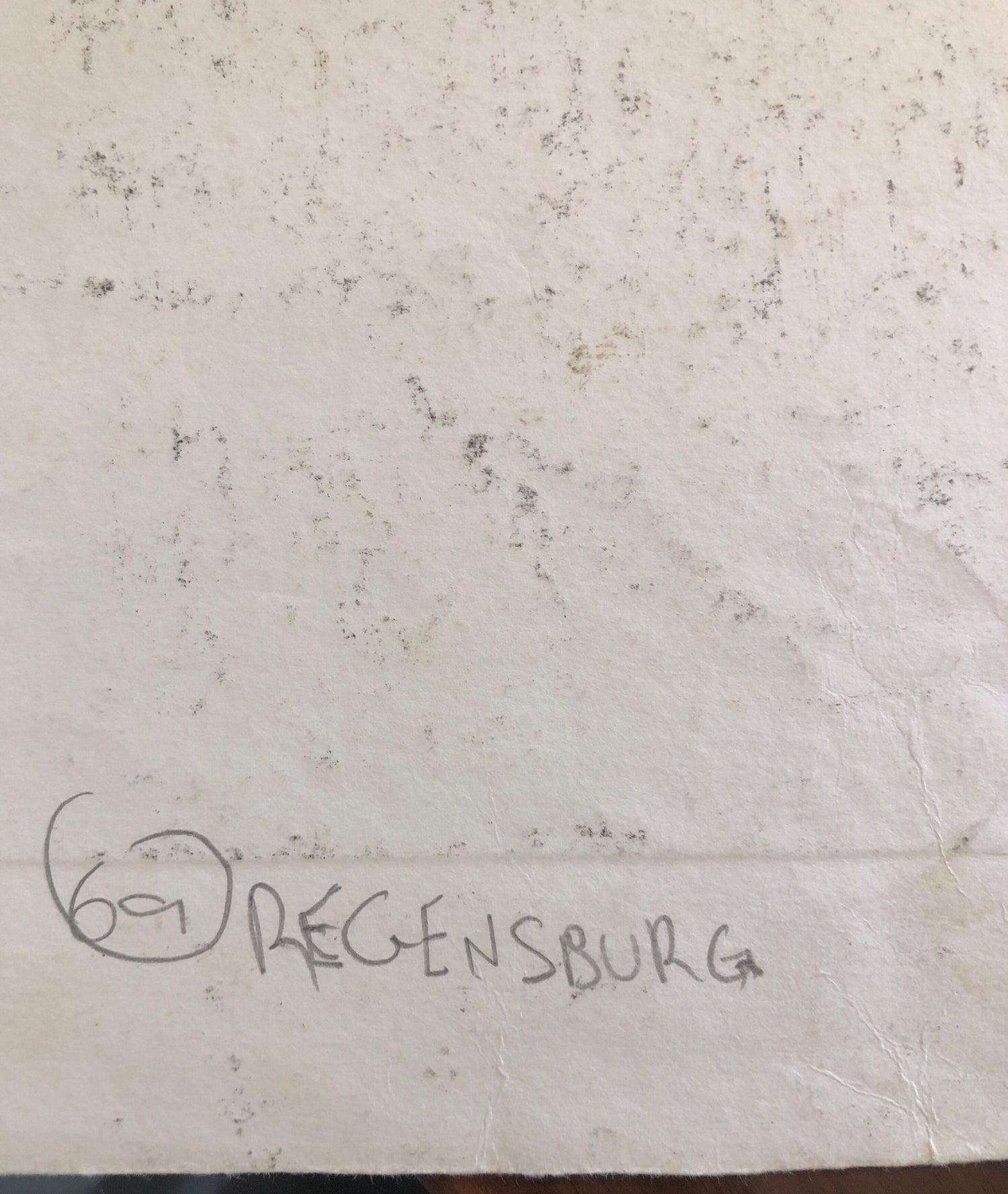 Regensburg Germany Jewish Memorial Etching Destroyed Synagogue Folk Art Judaica
