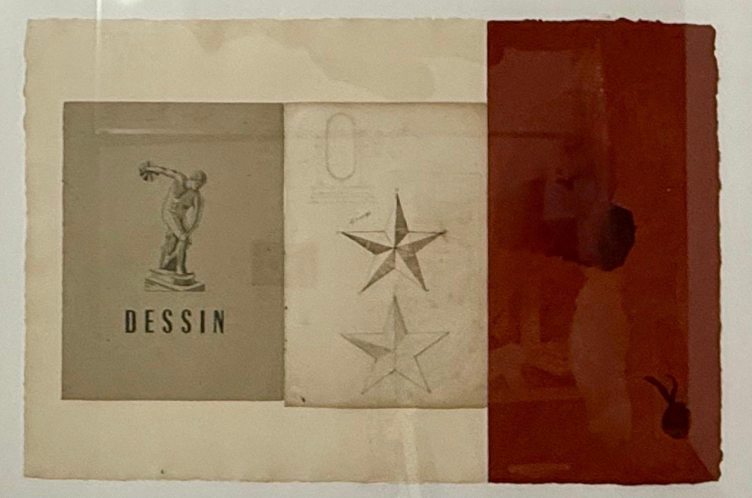 Dessin (Star) Mixed media Collage with Painting James Brown Galerie Bernd Kluser