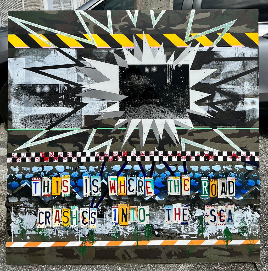 Outsider Ryan Humphrey Street Art Collage, Large Painting Jackson Pollock Photo