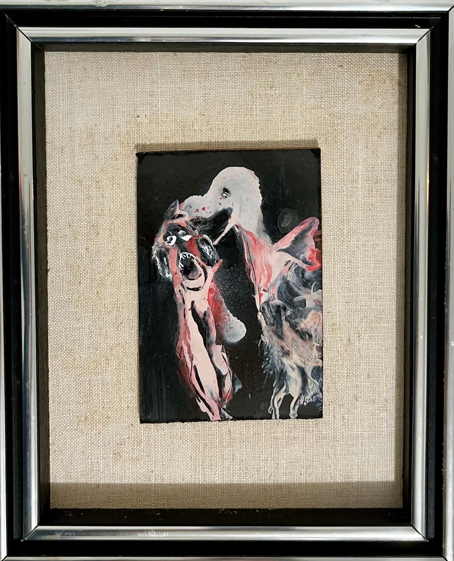 Surrealist Painting, Birds of Prey with Fish J. James Akston