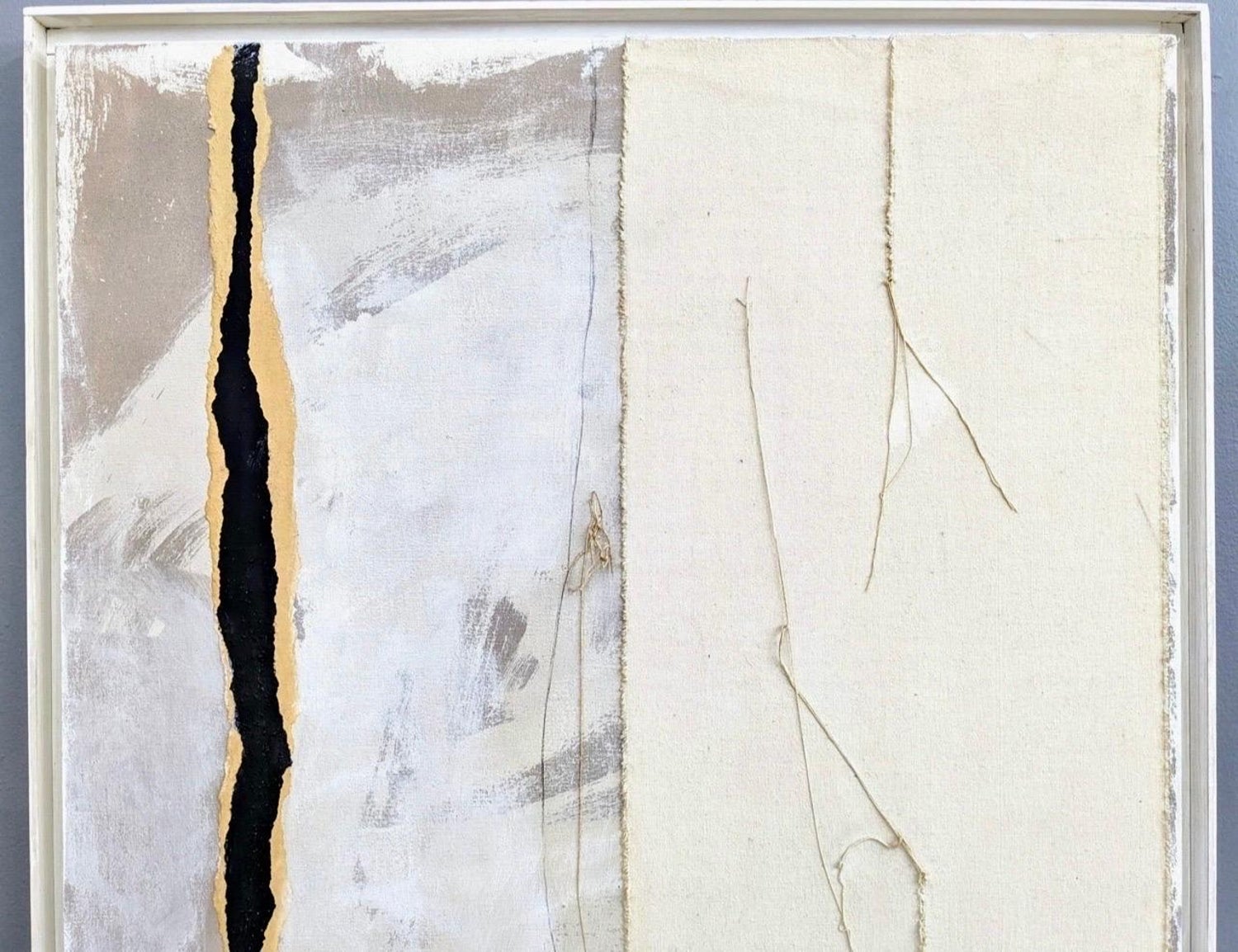 Mixed Media Collage Oil Painting Latvian American Modernist Artist Adja Yunkers