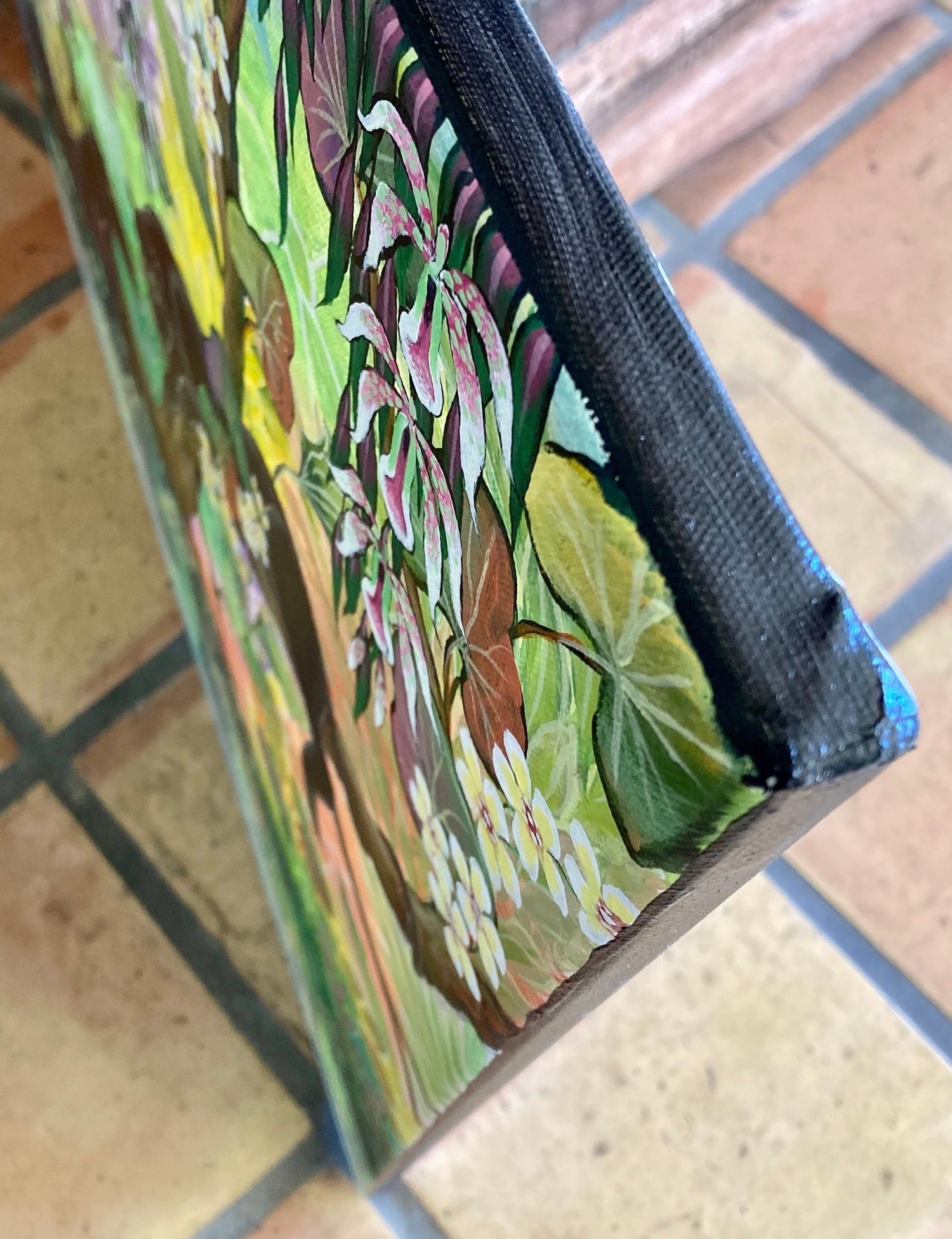 Original Painting "Promises" Tropical Jungle Painting Panthers, Gustavo Novoa