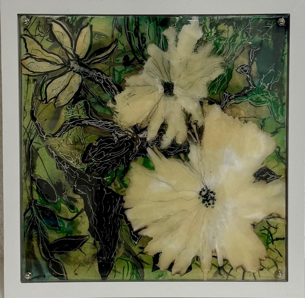Eco Feminist Mixed Media Botanic Painting Mira Lehr Miami Abstract Expressionist
