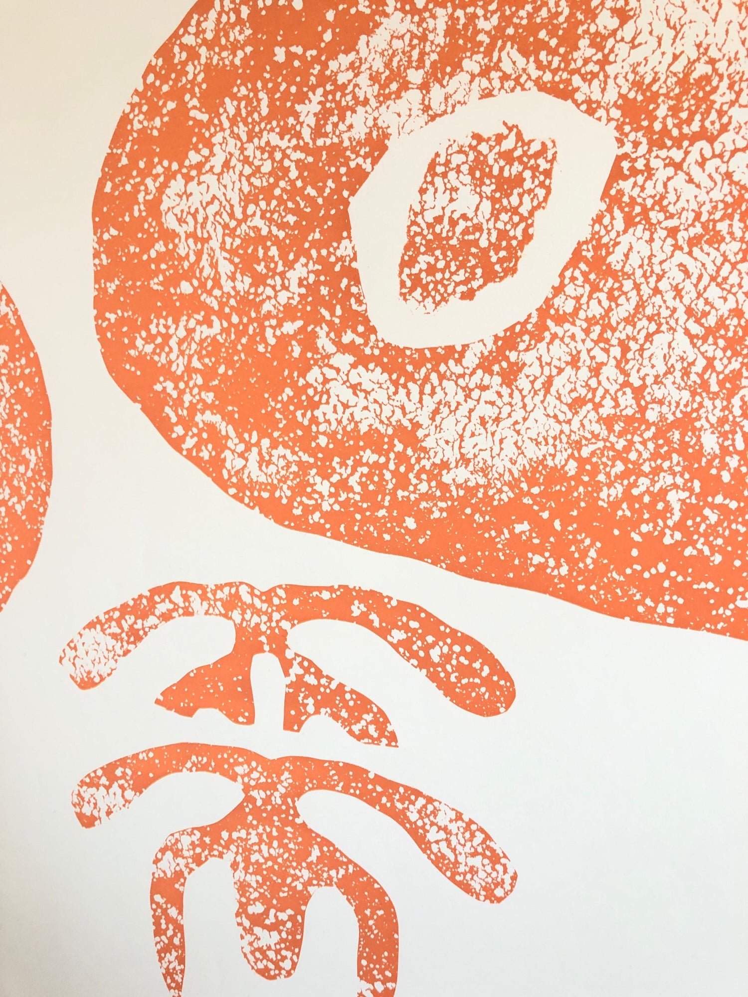 Motif. Abstract, African American Artist Viola Leak Woodcut Silkscreen Print
