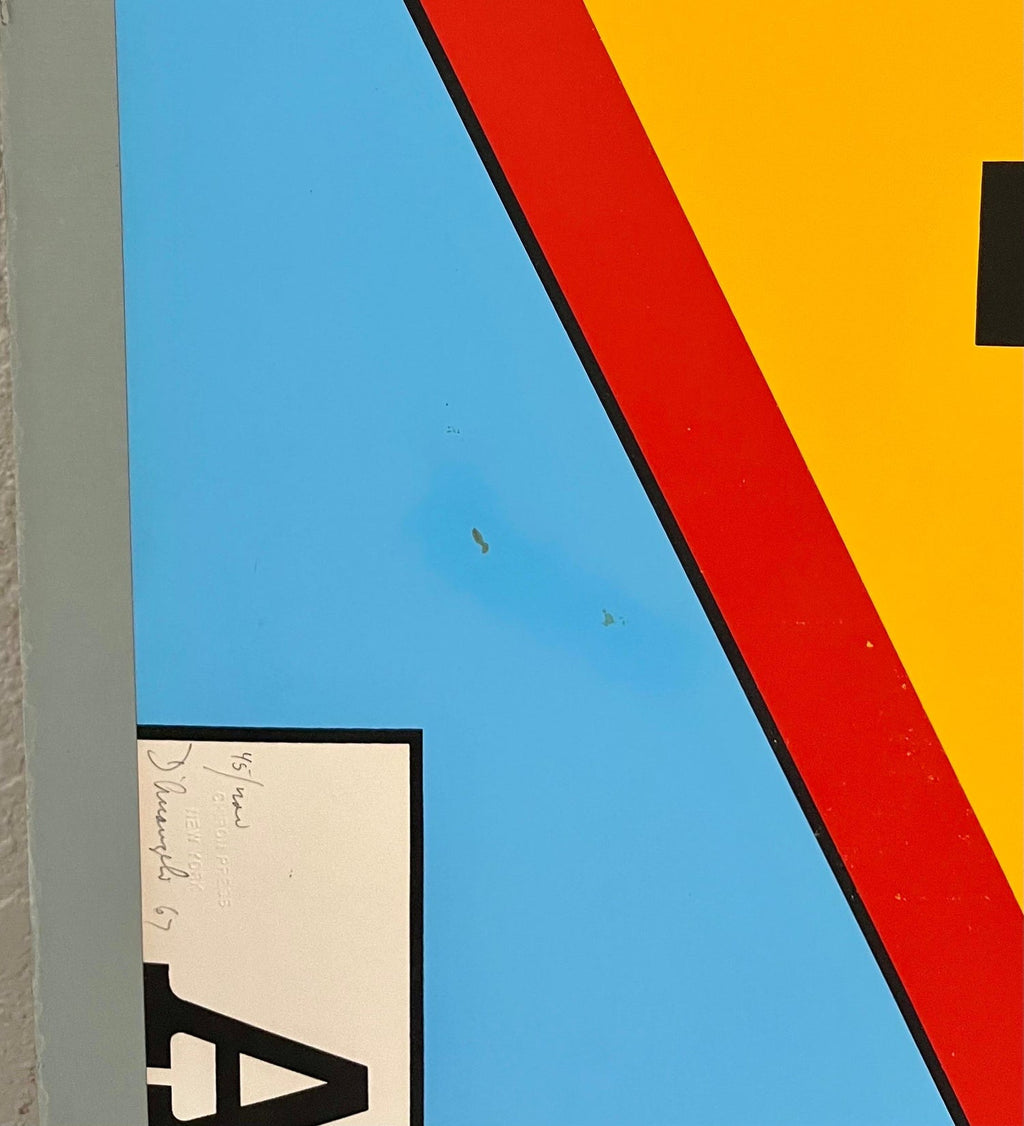 Pop Art Aspen Road Sign D'arcangelo Silkscreen Chiron Press Vintage Art Poster