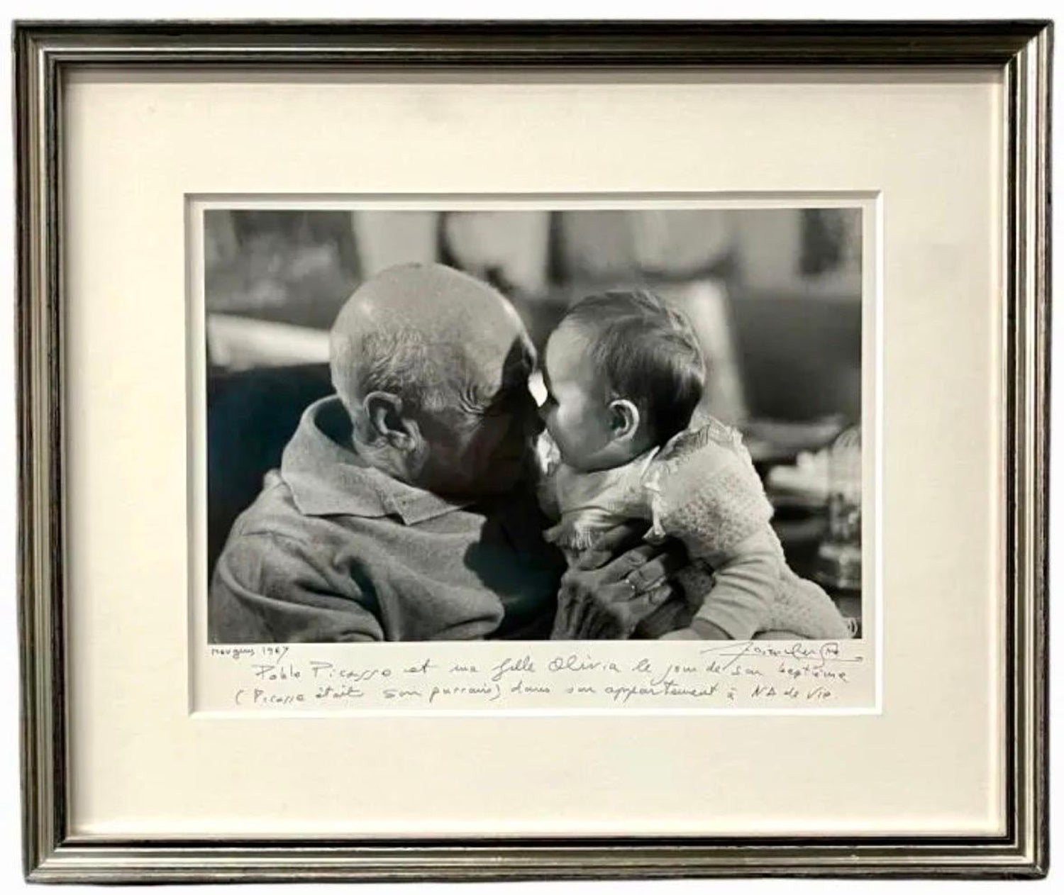 Silver Gelatin Photograph Hand Signed Photo Pablo Picasso Profile Lucien Clergue