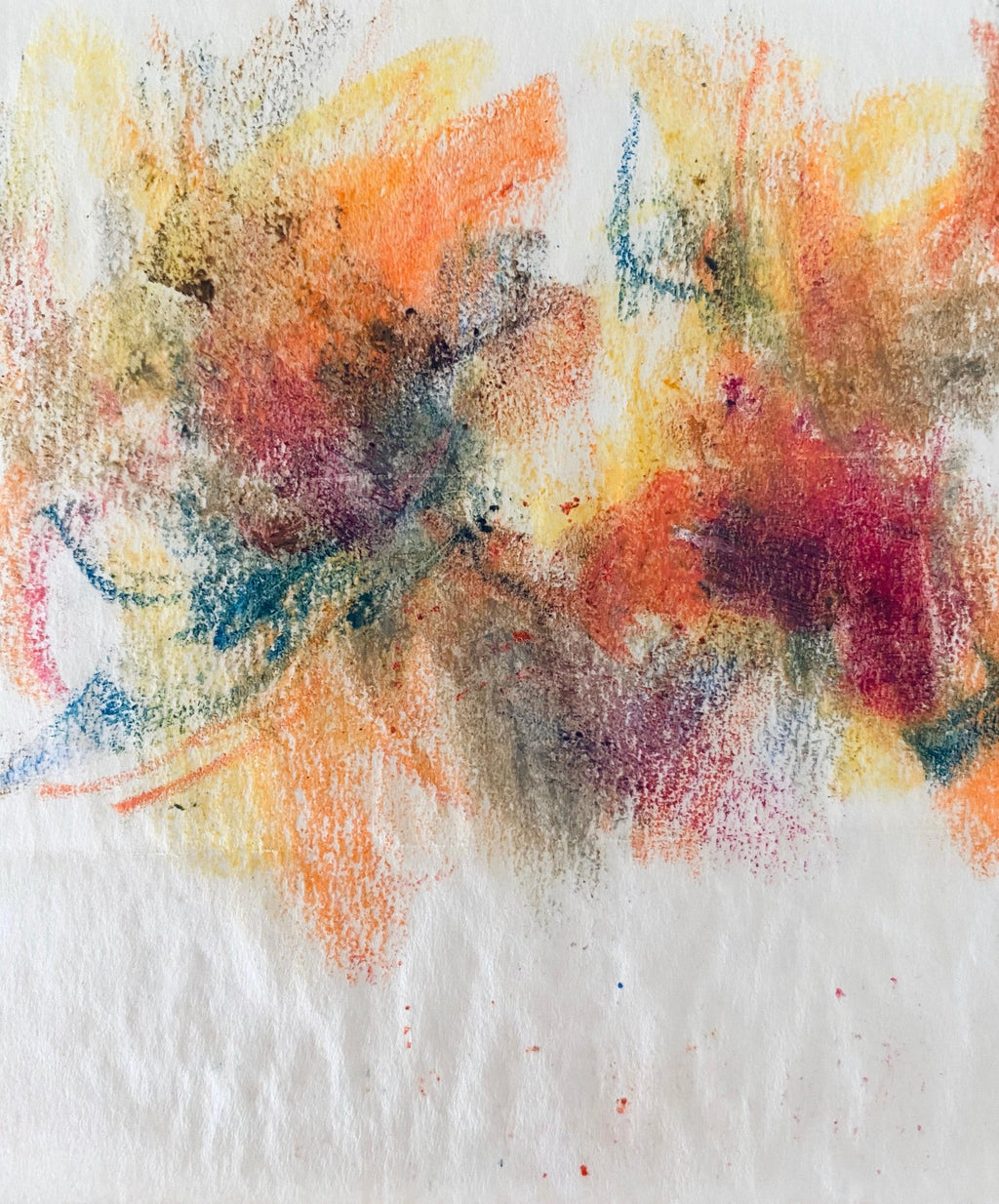 Abstract Pastel Crayon Drawing Color Abstract, Seasonal Letter John Von Wicht