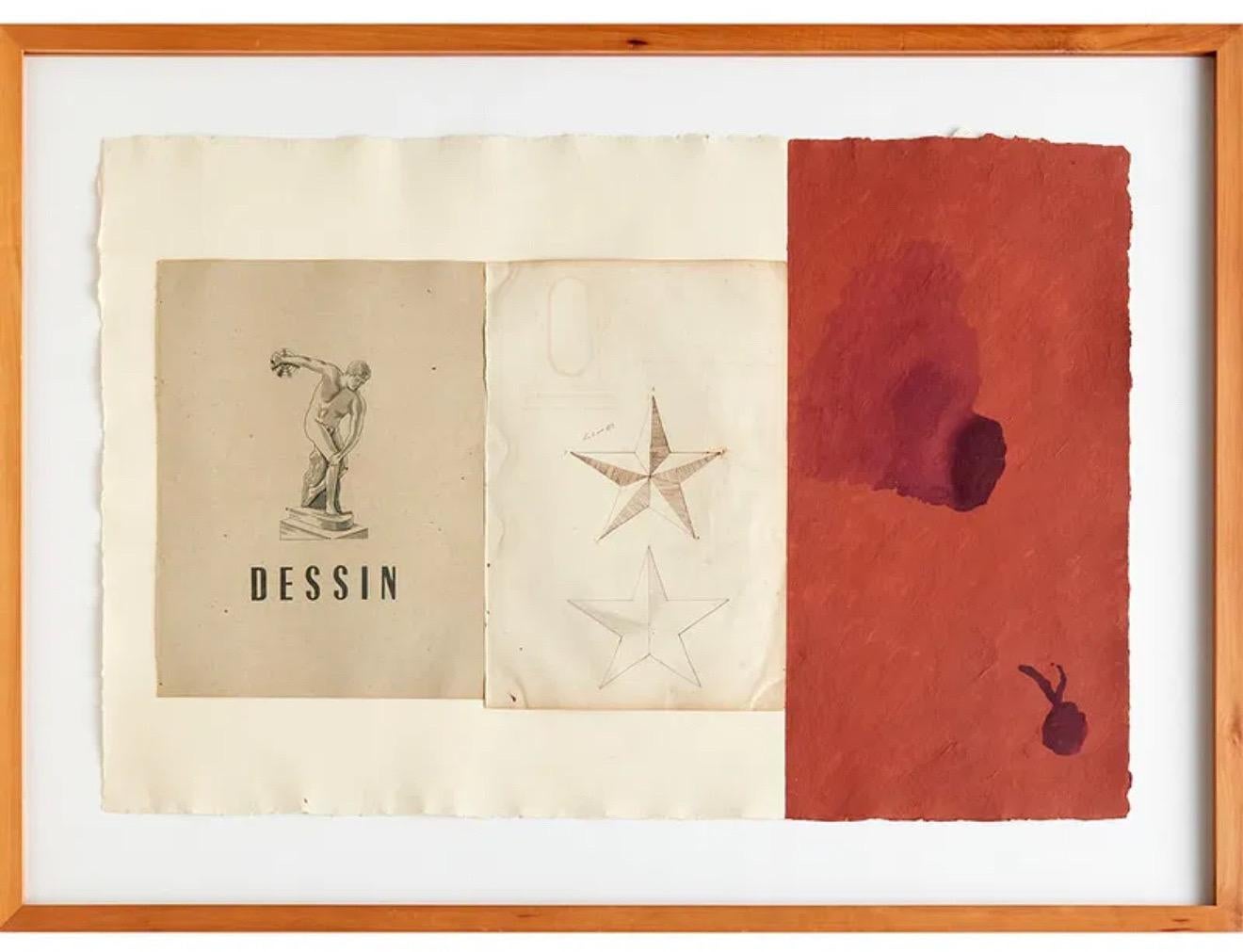 Dessin (Star) Mixed media Collage with Painting James Brown Galerie Bernd Kluser