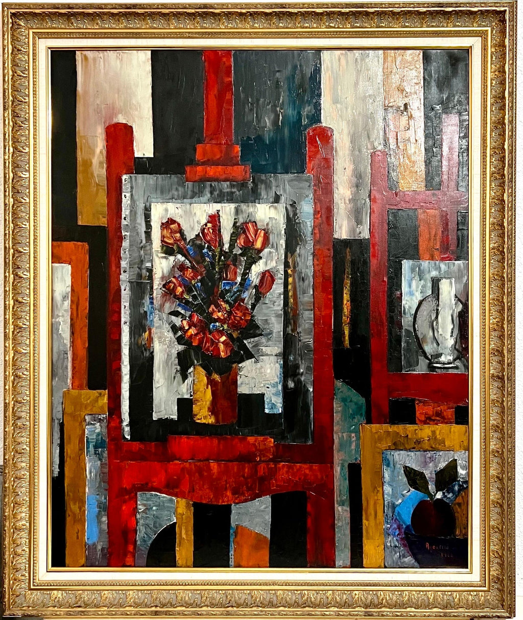 Peruvian Expressionist Oil Painting Miguel Aybar Modernist Latin American Art