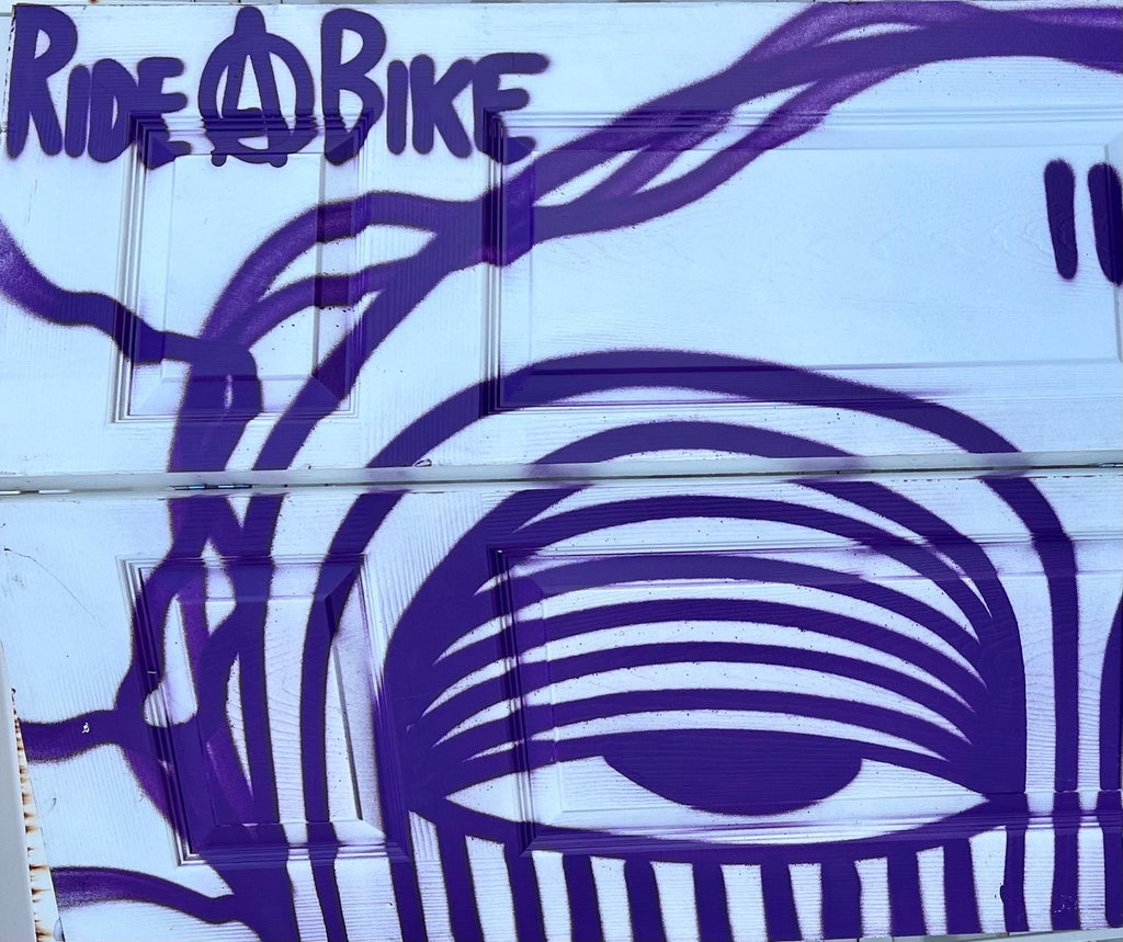 Miami Graffiti Legend Ahol Sniffs Glue Large Spray Painting on Doors Sculpture
