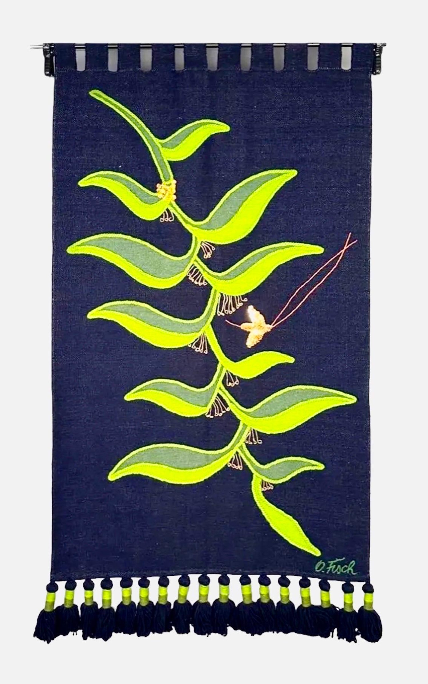 Wool Felt Craft Applique Vintage Israeli Judaica Folk Art Tapestry Kopel Gurwin