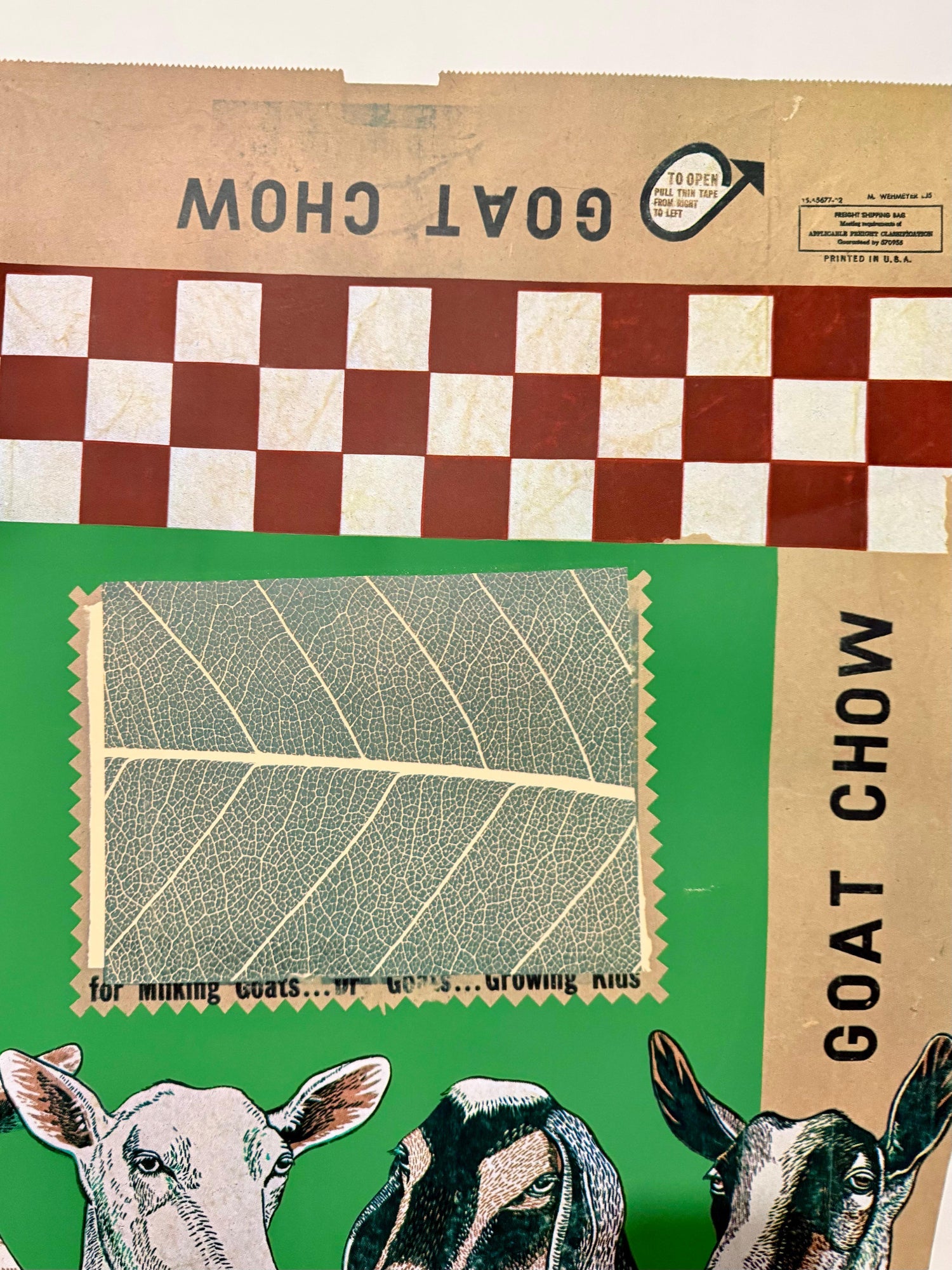 Large Pop Art Screenprint Collage Photo Lithograph Goat Chow Robert Rauschenberg