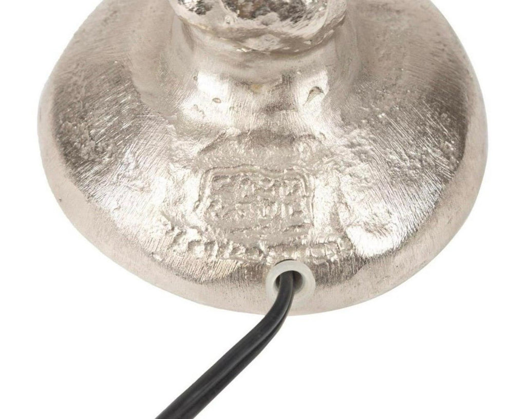 French Brutalist Silvered Cast Bronze Sculpture Lamp Pierre Casenove Fondica Art