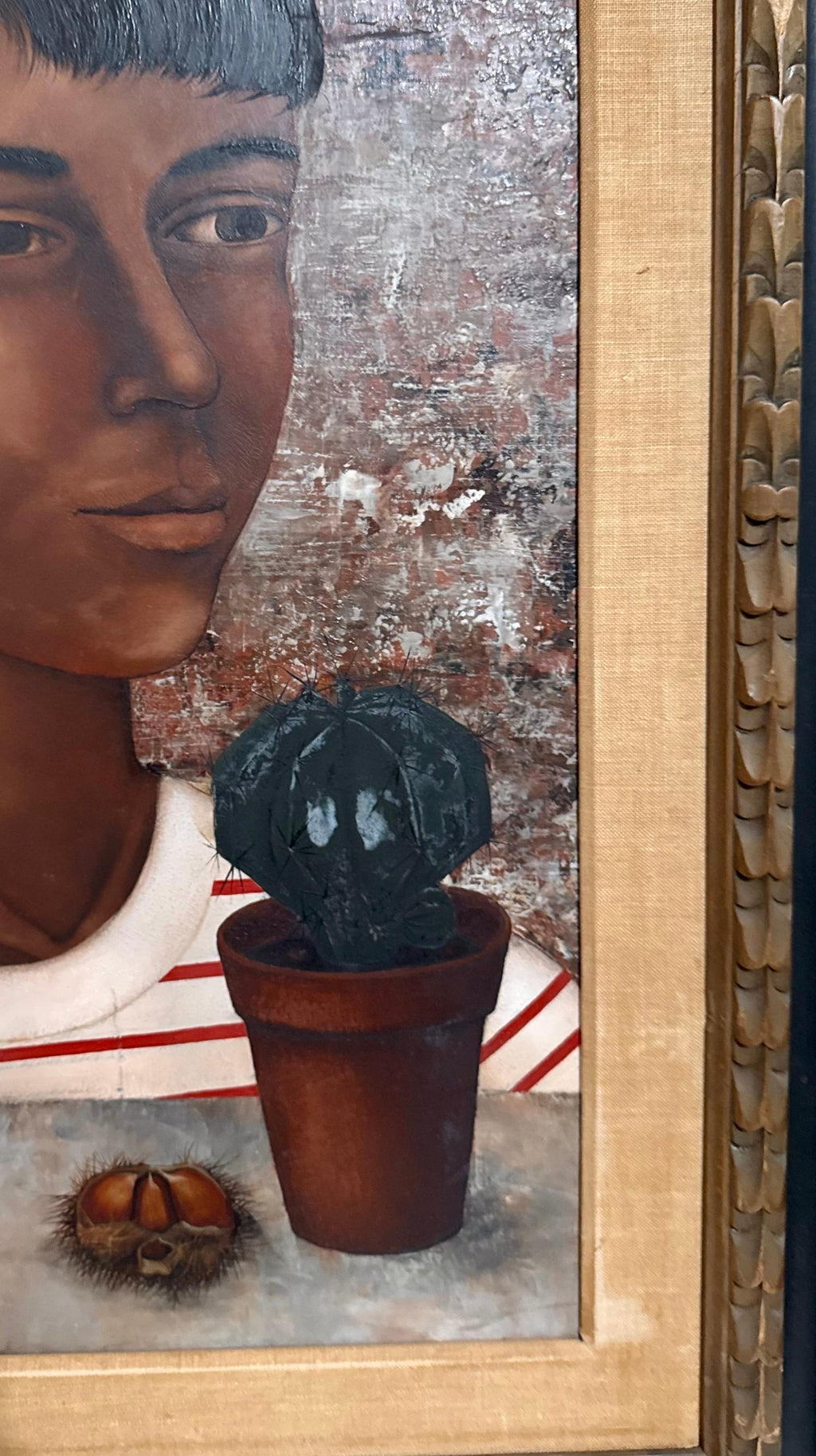 Modernist Surrealist French Expressionist Oil Painting Moody Boy Pierre Henry