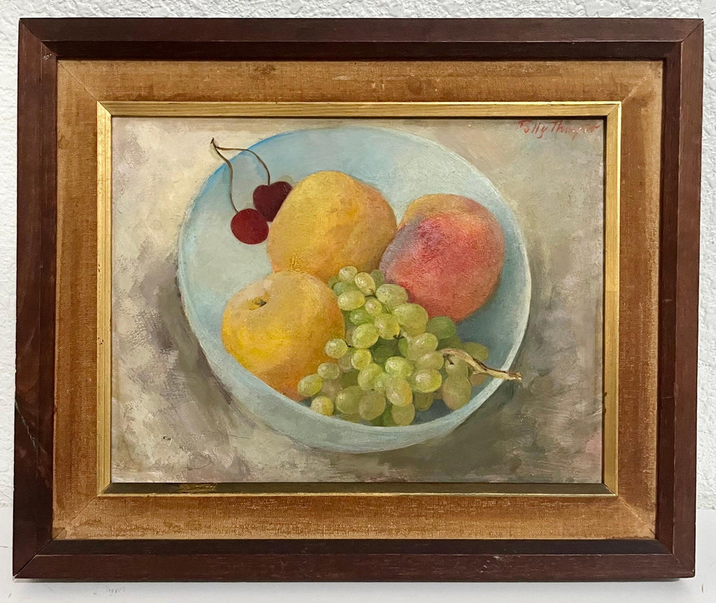 Oil Painting Still Life Fruit Bowl Polly Thayer Boston Modernist Woman Artist