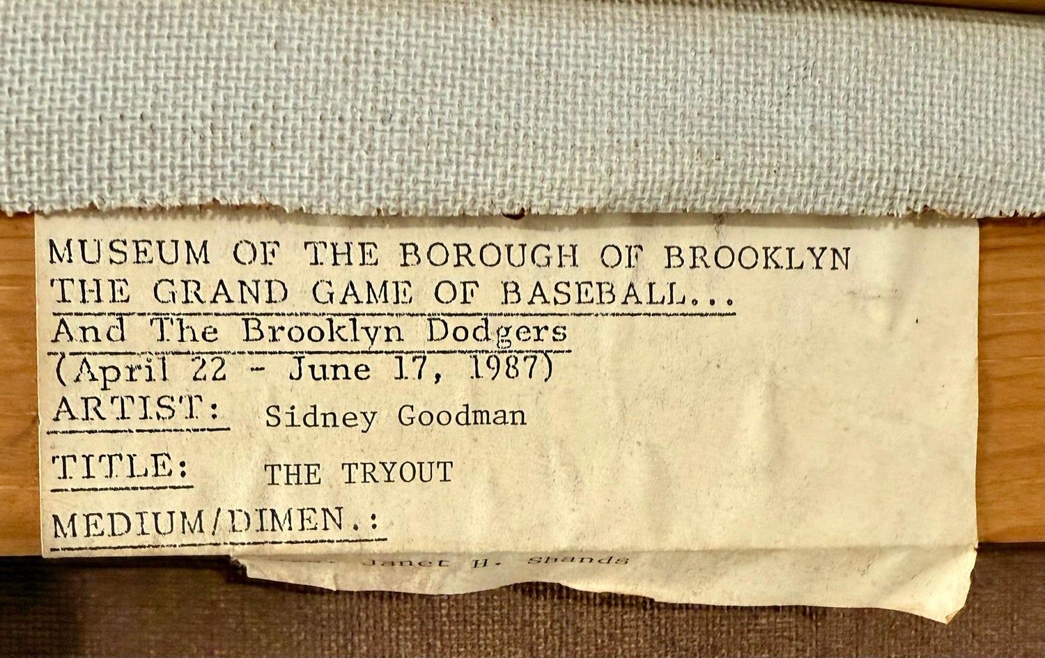 Large American Modernist Oil Painting Baseball Game the Tryout Sidney Goodman