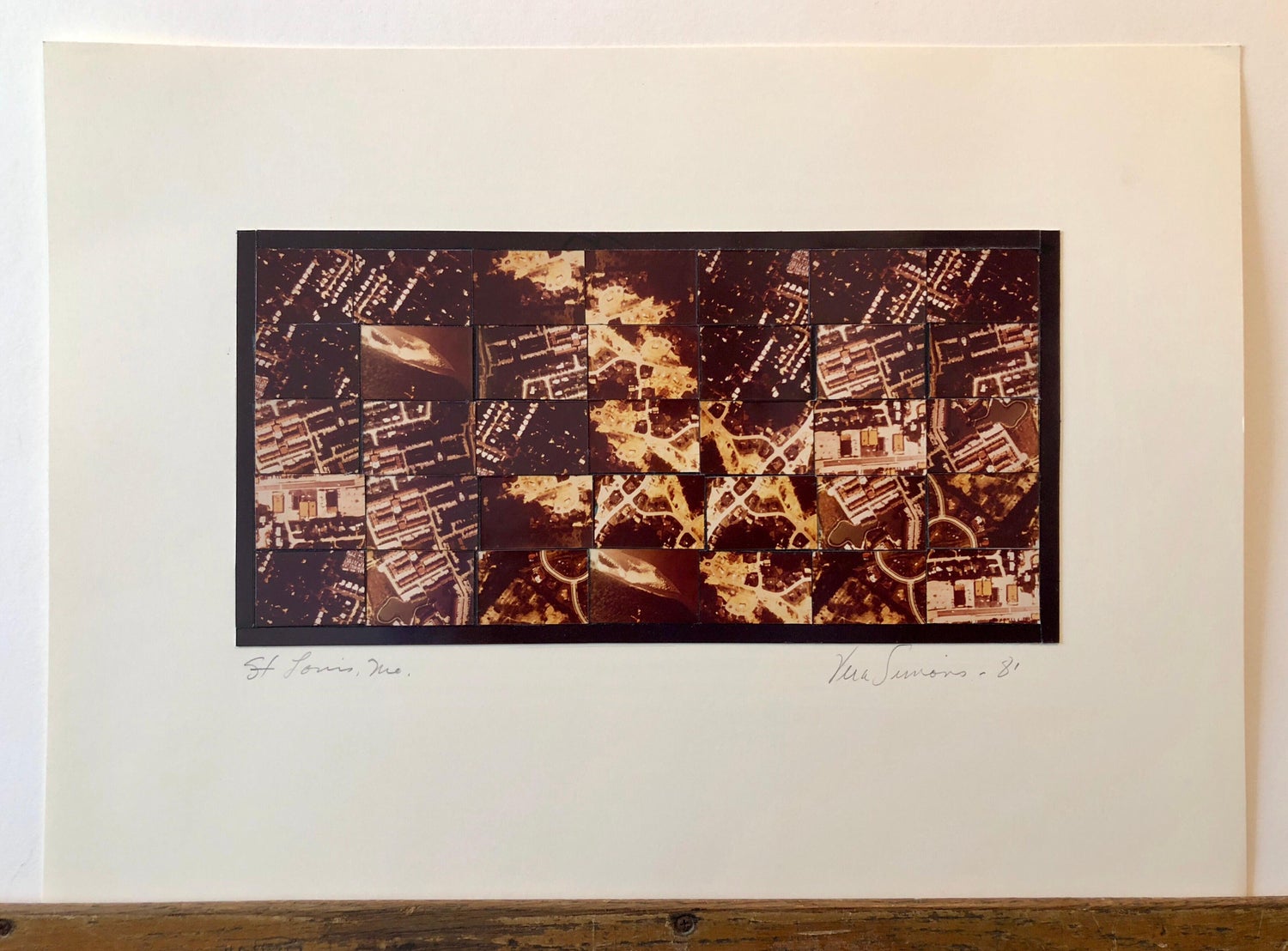 St Louis MO Photo Mosaic Collage Aerial Photograph, Female Aviator Feminist Art