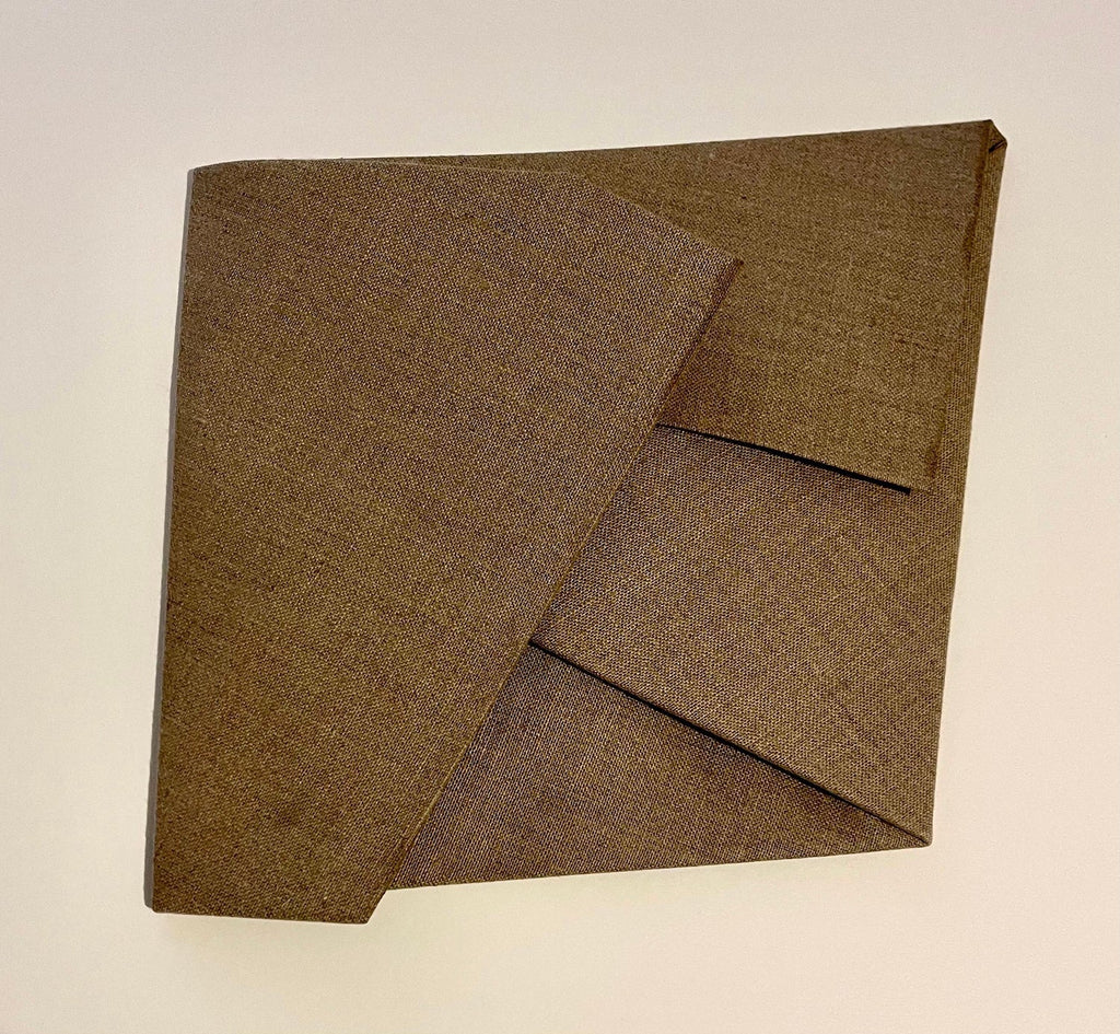 Sebastien de Ganay Folded Linen Abstract Minimalist Unique Sculpture Fabric Wire