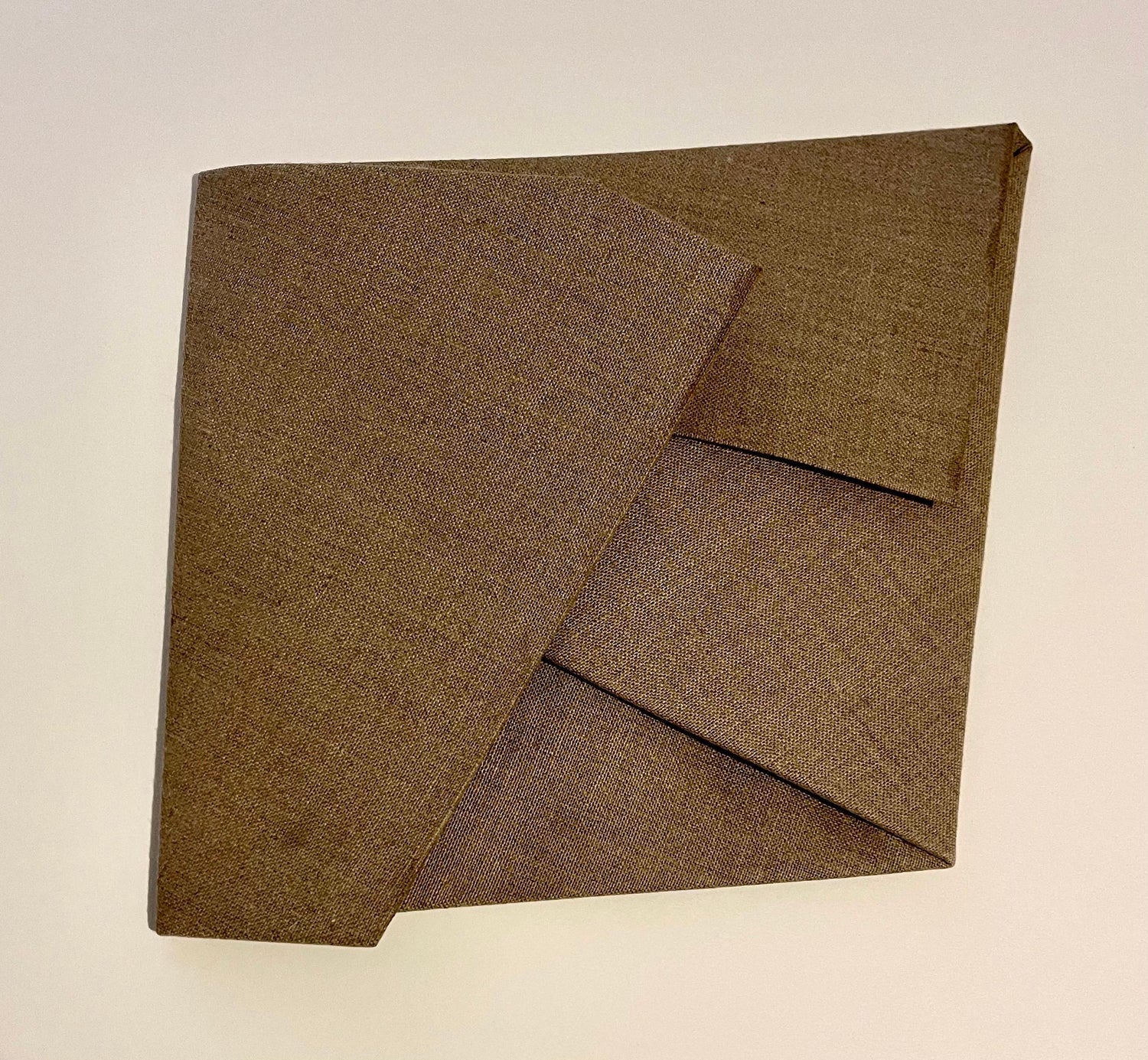 Sebastien de Ganay Folded Linen Abstract Minimalist Unique Sculpture Fabric Wire