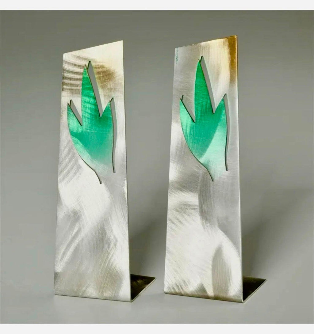 Israeli Contemporary Abstract Geometric Painted Pierced Sculpture Zigi Ben Haim
