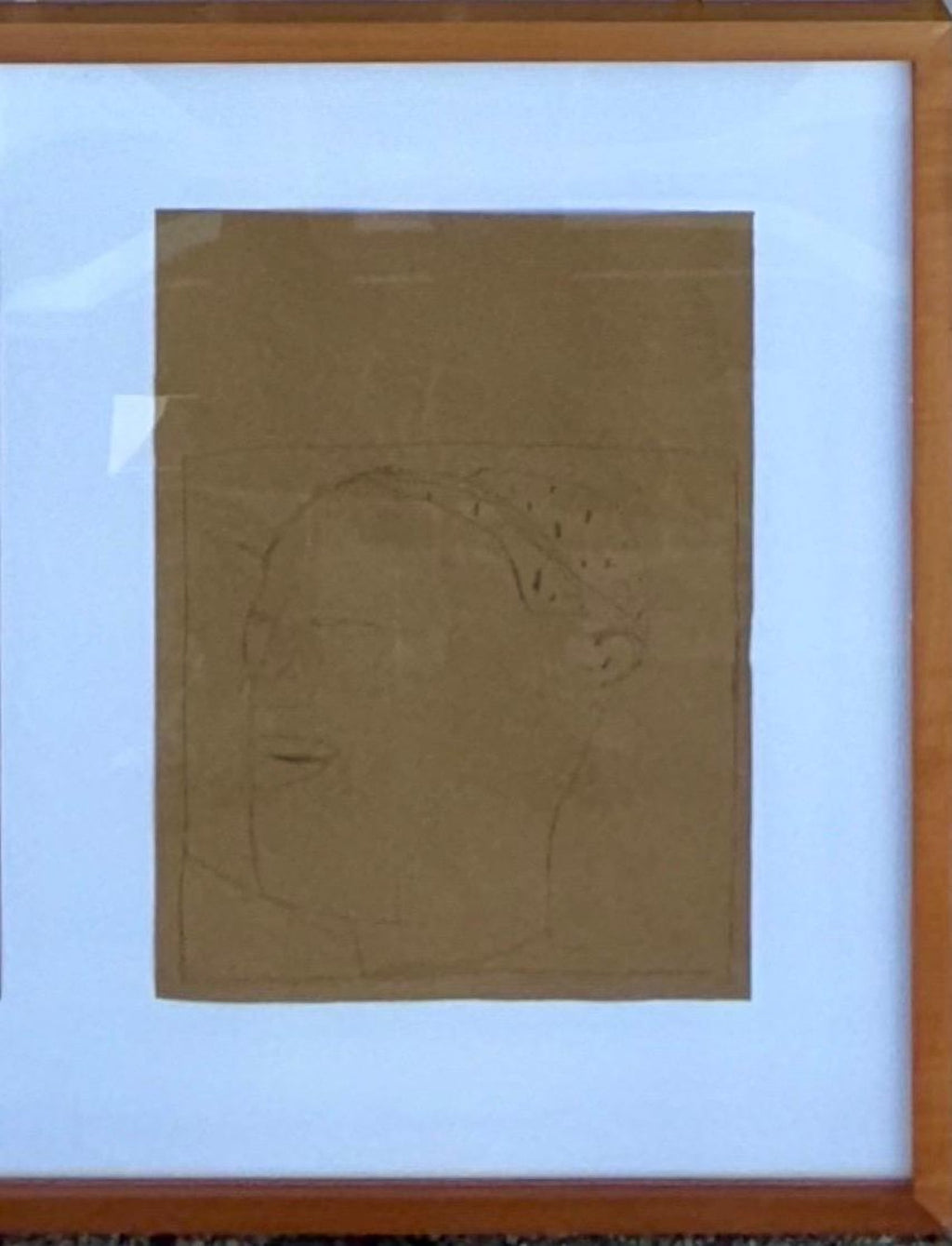 Nuba 1981 Graphite Drawing on Brown Paper James Brown Galerie Bernd Kluser