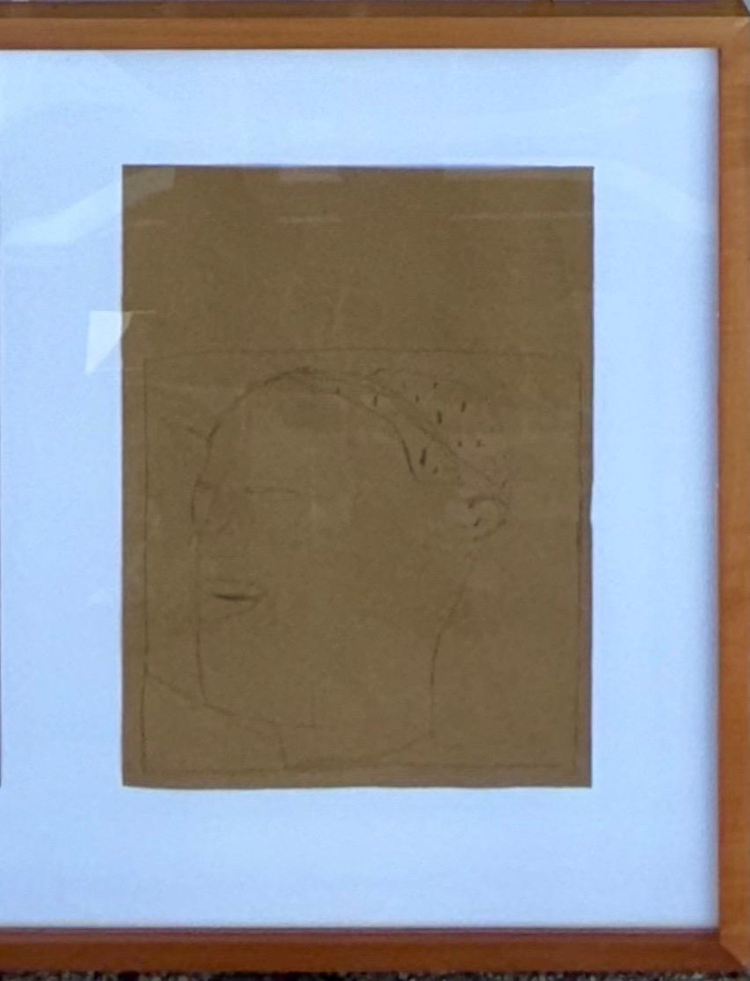Nuba 1981 Graphite Drawing on Brown Paper James Brown Galerie Bernd Kluser