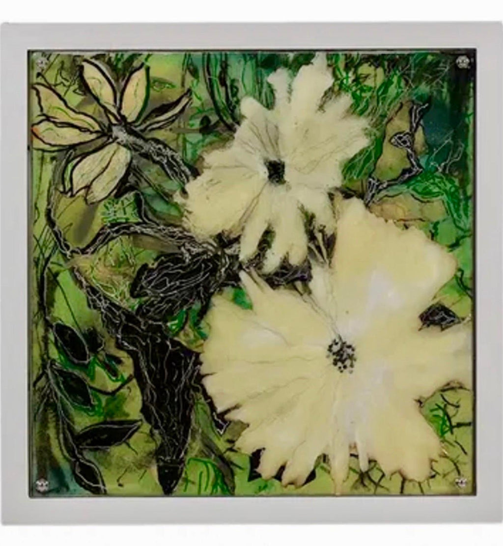 Eco Feminist Mixed Media Botanic Painting Mira Lehr Miami Abstract Expressionist