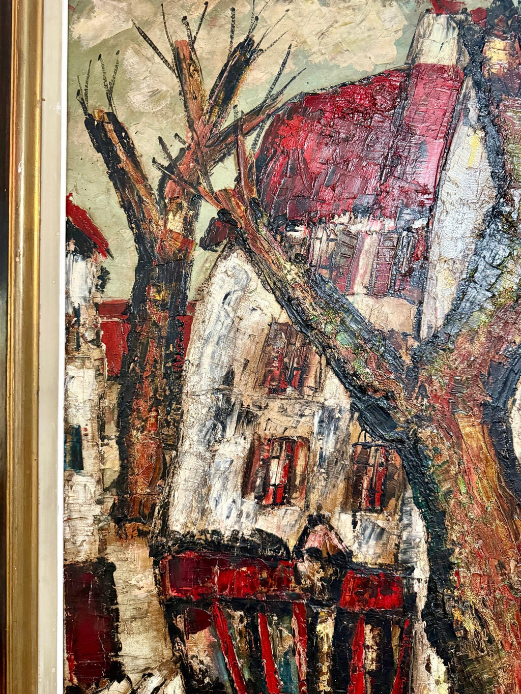French Modernist Large Paris Street Oil Painting Expressionist Henry D'anty