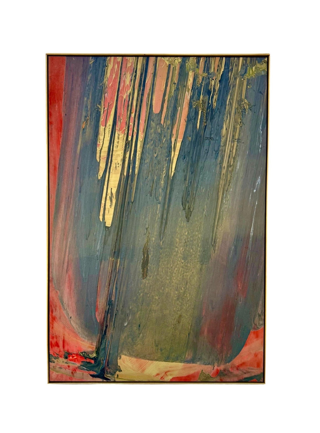 Large Modernist Abstract Color Field Acrylic Painting Woman Artist Francine Tint