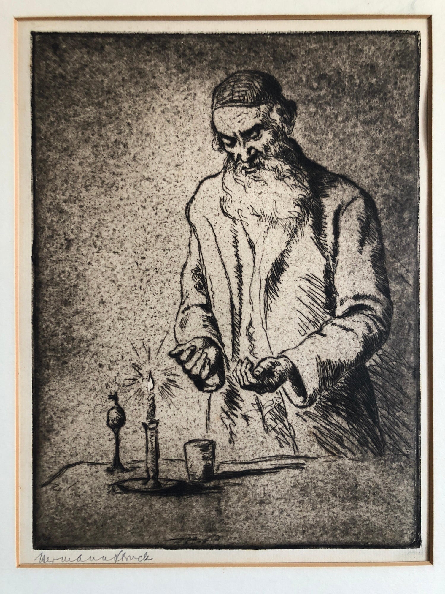 German Israeli Judaica Havdalah Scene Jewish Shabbat Closing Ceremony