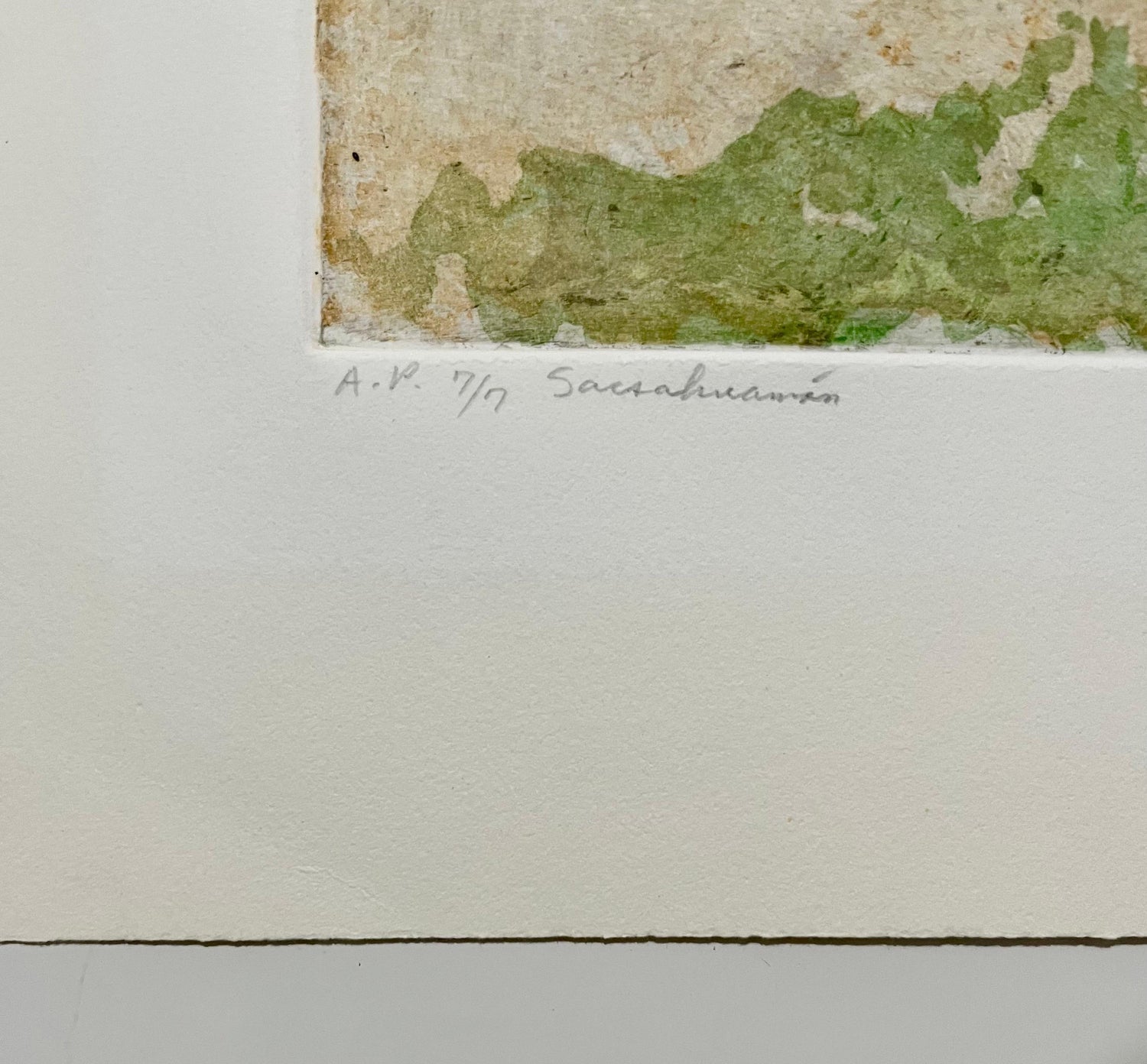 American Modernist  Sacsahuaman Landscape Aquatint Etching Philip Pearlstein