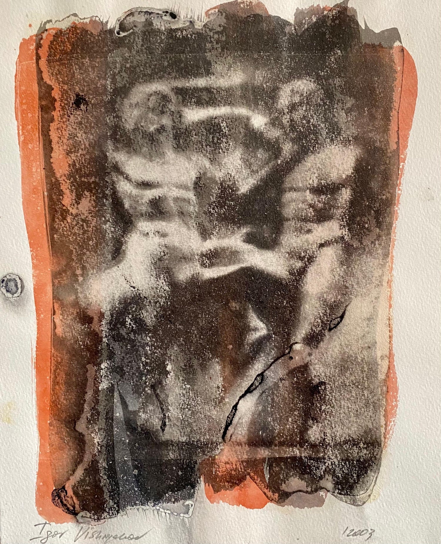 Post Soviet Russian Avant Garde Photograph Mixed Media Gum Arabic Photo Painting
