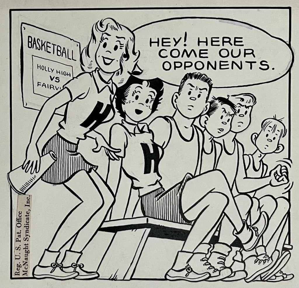 Vintage Golden Age Syndicated Ink Drawing Cartoon Strip Susie Q Smith Comic Art