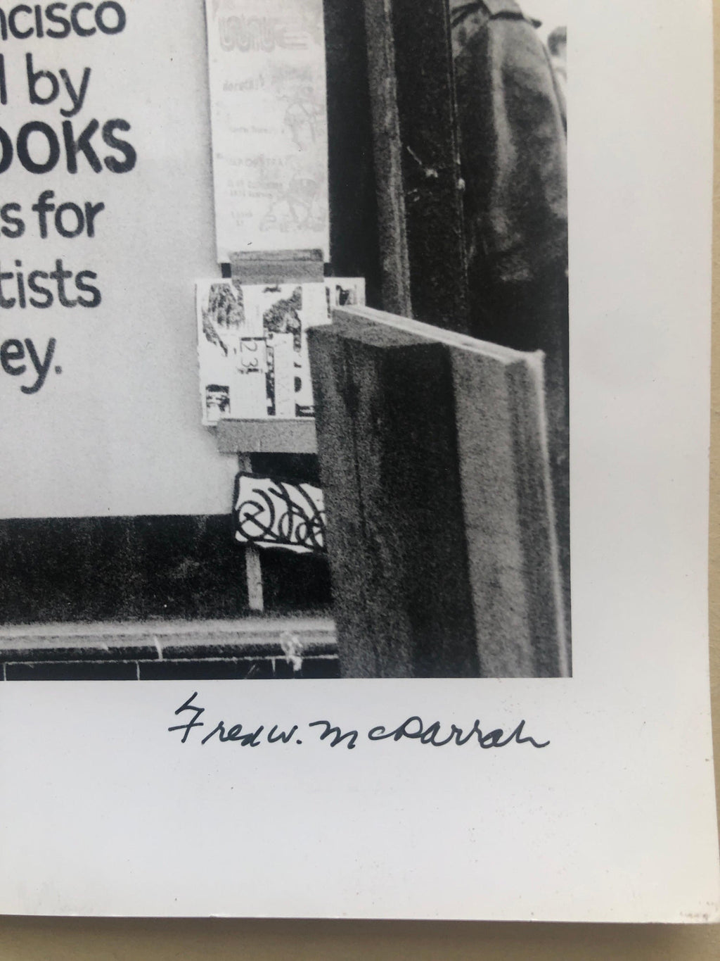 Vintage Print Silver Gelatin Signed Photograph Jack Kerouac Street Sign Photo