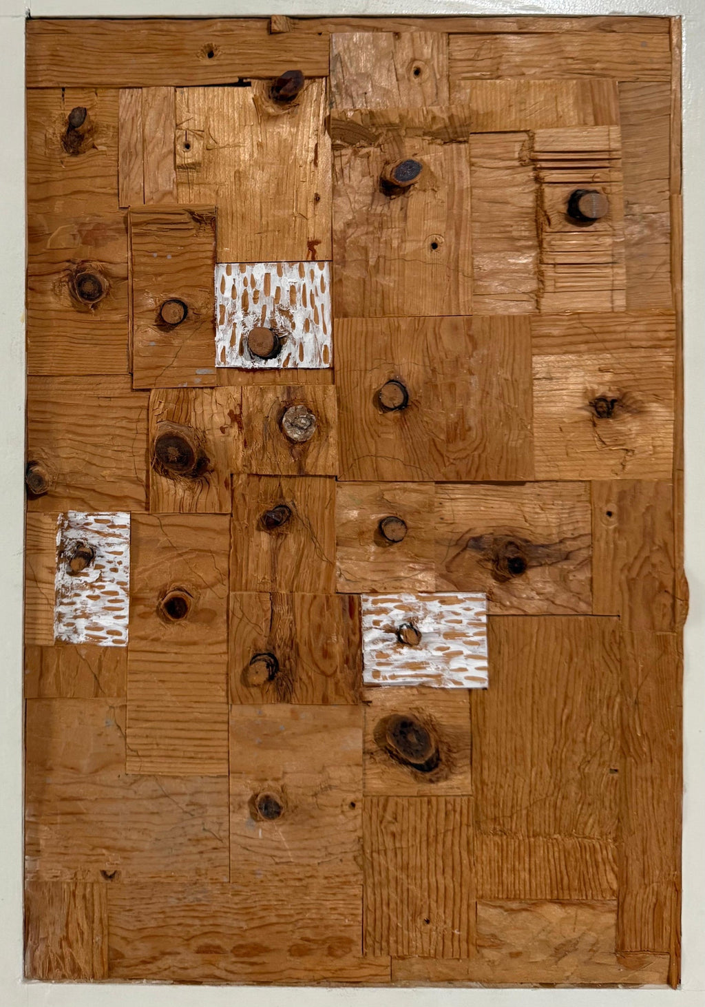 Painted Wood Assemblage Abstract Art Sculpture Painting Gordon Powell Modernist