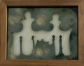 Acid etched Metallic Foil Glass Wall Sculpture Artwork Framed ed. 25 Signed