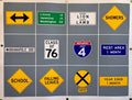 Pop Art 1970s Vintage Silkscreen Screen Print Street Signs Titled Calendar