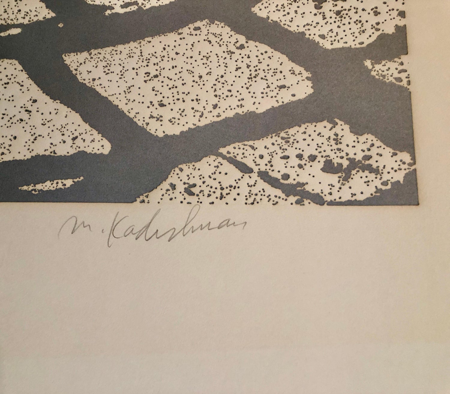 Israeli Modern Pop Art Aquatint Etching Cracked Earth Art Kadishman Lithograph