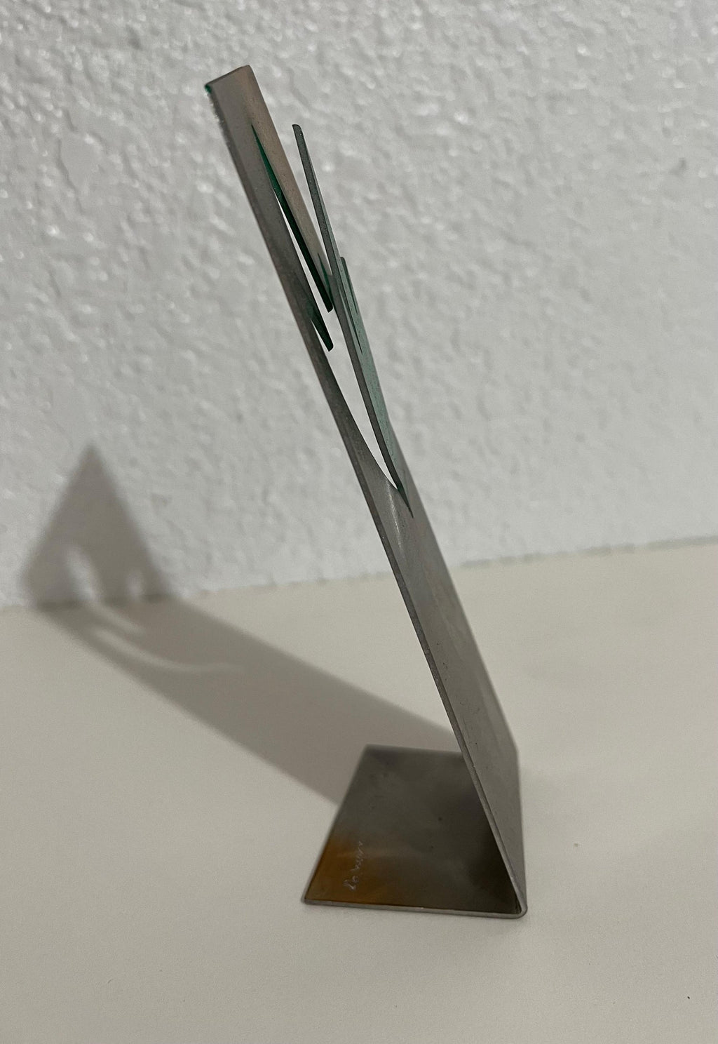 Israeli Contemporary Abstract Geometric Painted Pierced Sculpture Zigi Ben Haim