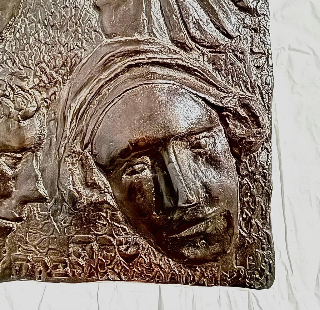 Bronze Sculpture Wall Relief Judaica Jewish Matriarchs Modernist Leonard Baskin