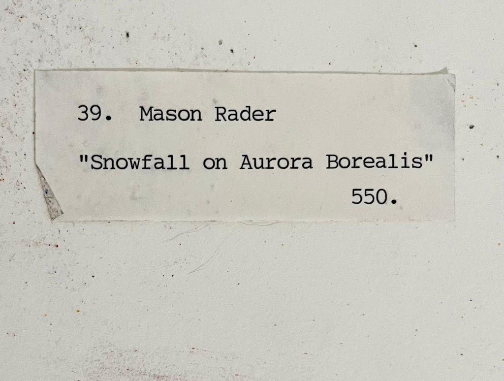 Surrealist Spray Paint Mixed Media Snowfall Aurora Borealis Mason Rader Paintin