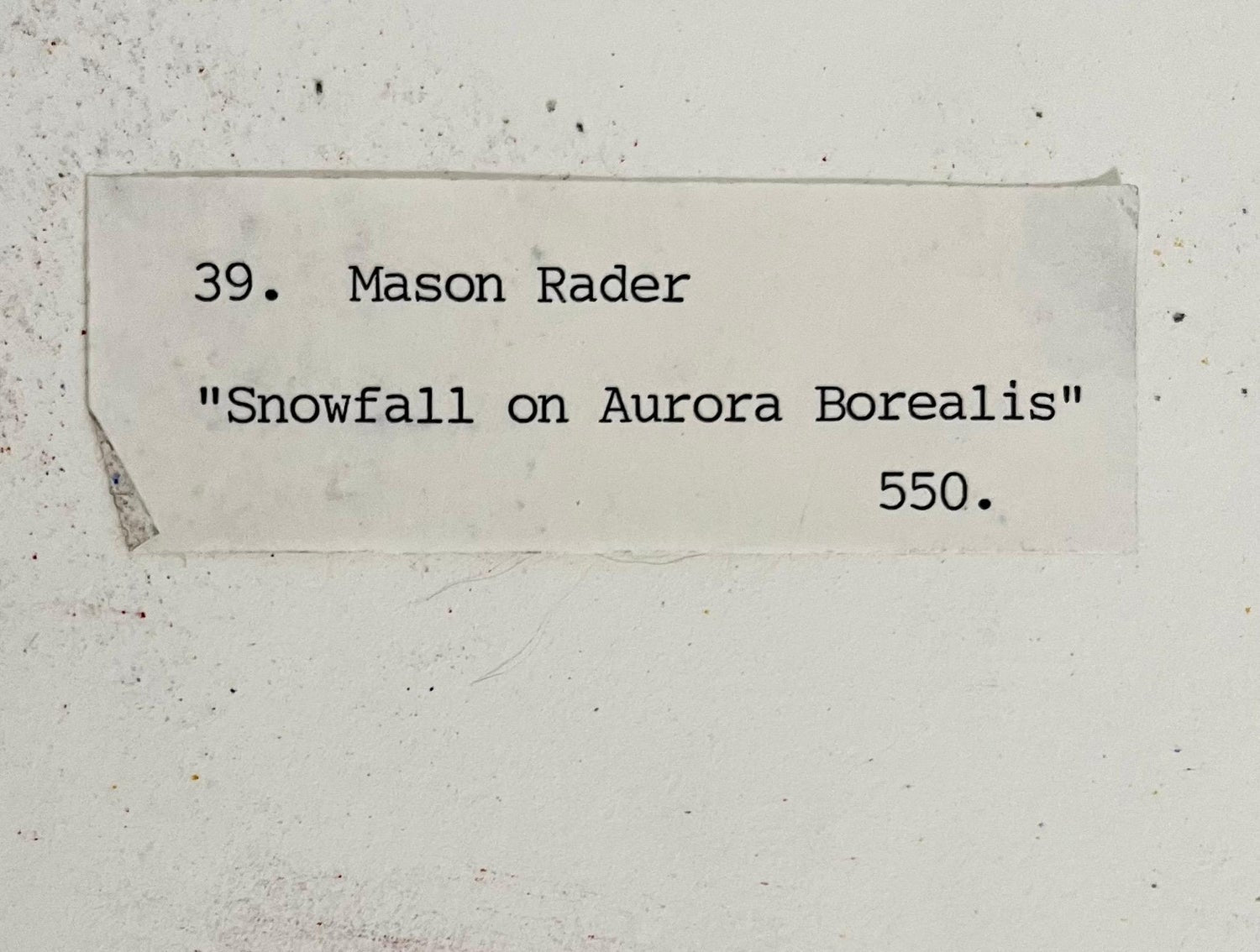 Surrealist Spray Paint Mixed Media Snowfall Aurora Borealis Mason Rader Paintin