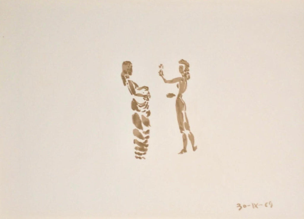 Apeles Fenosa Spanish Sculptor Mourlot Lithograph Abstract Expressionist Figures