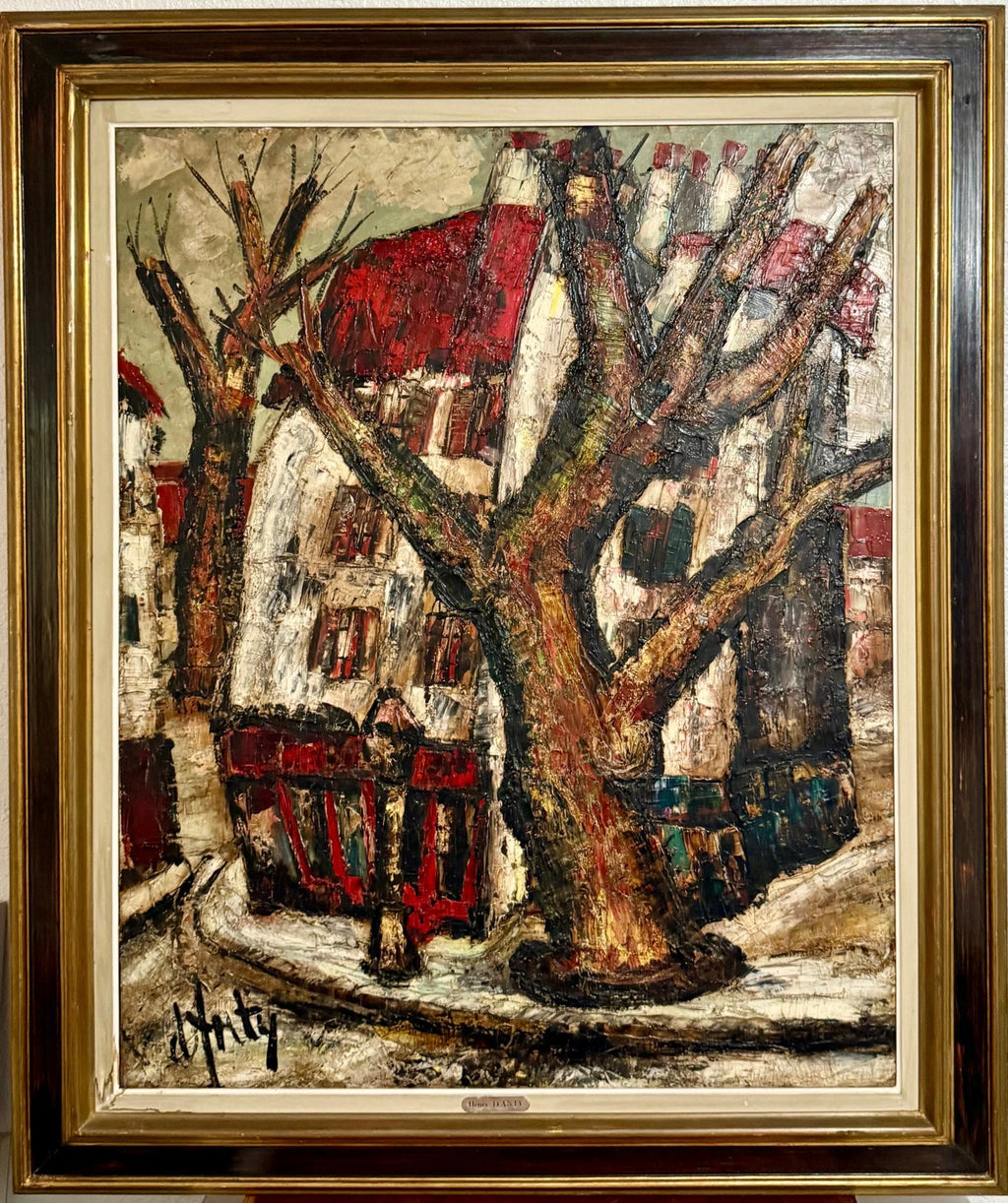 French Modernist Large Paris Street Oil Painting Expressionist Henry D'anty