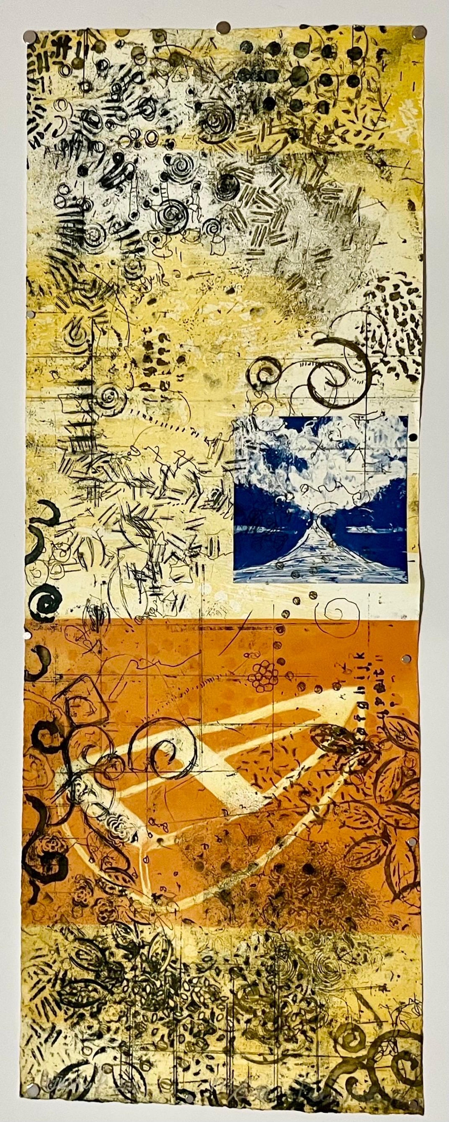 Abstract Drypoint Etching Cheryl Warrick African American Woman Artist