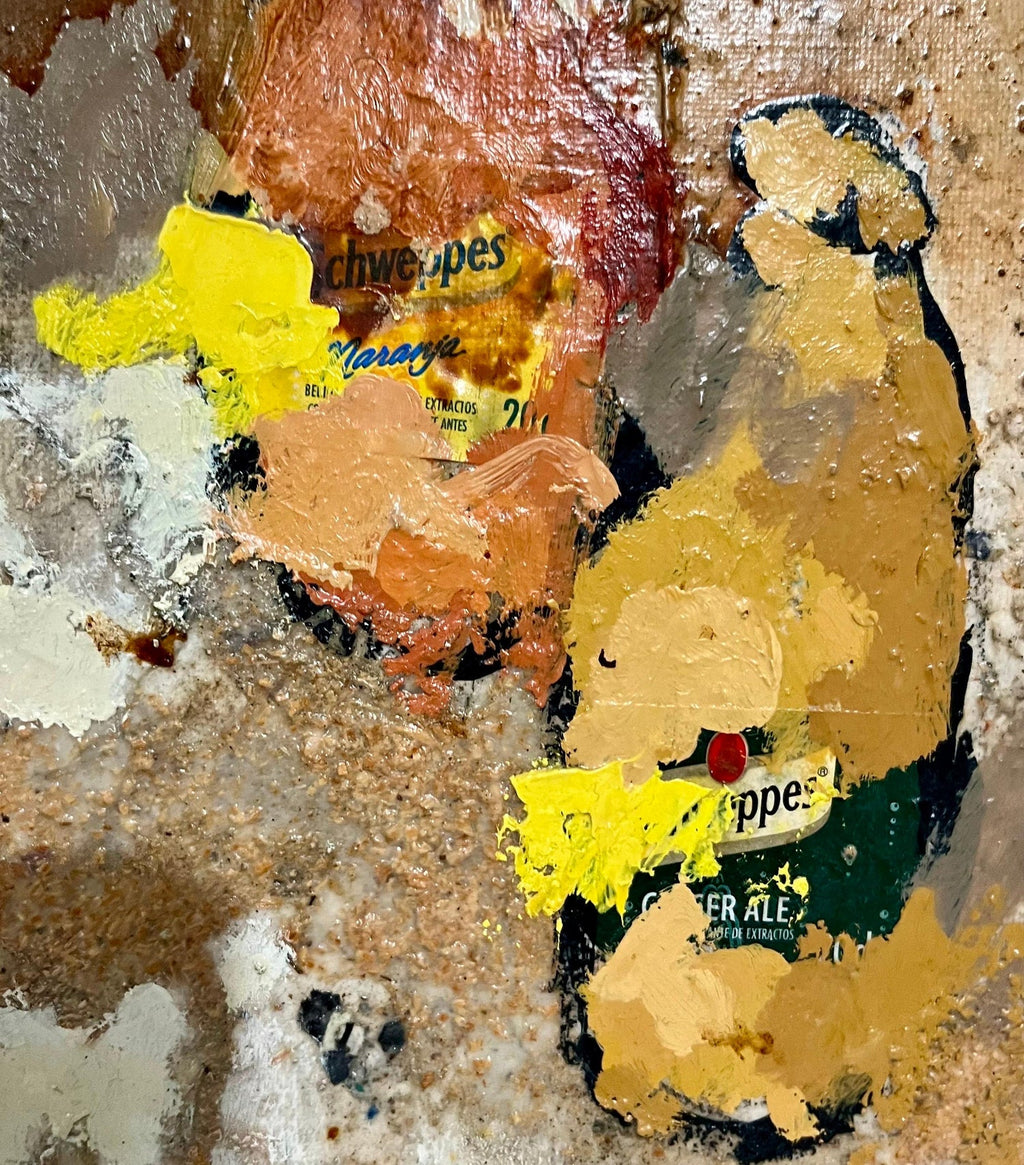 Spanish Pop Art Catalan Mixed Media Torn Paper Collage Painting Jori Prat Pons