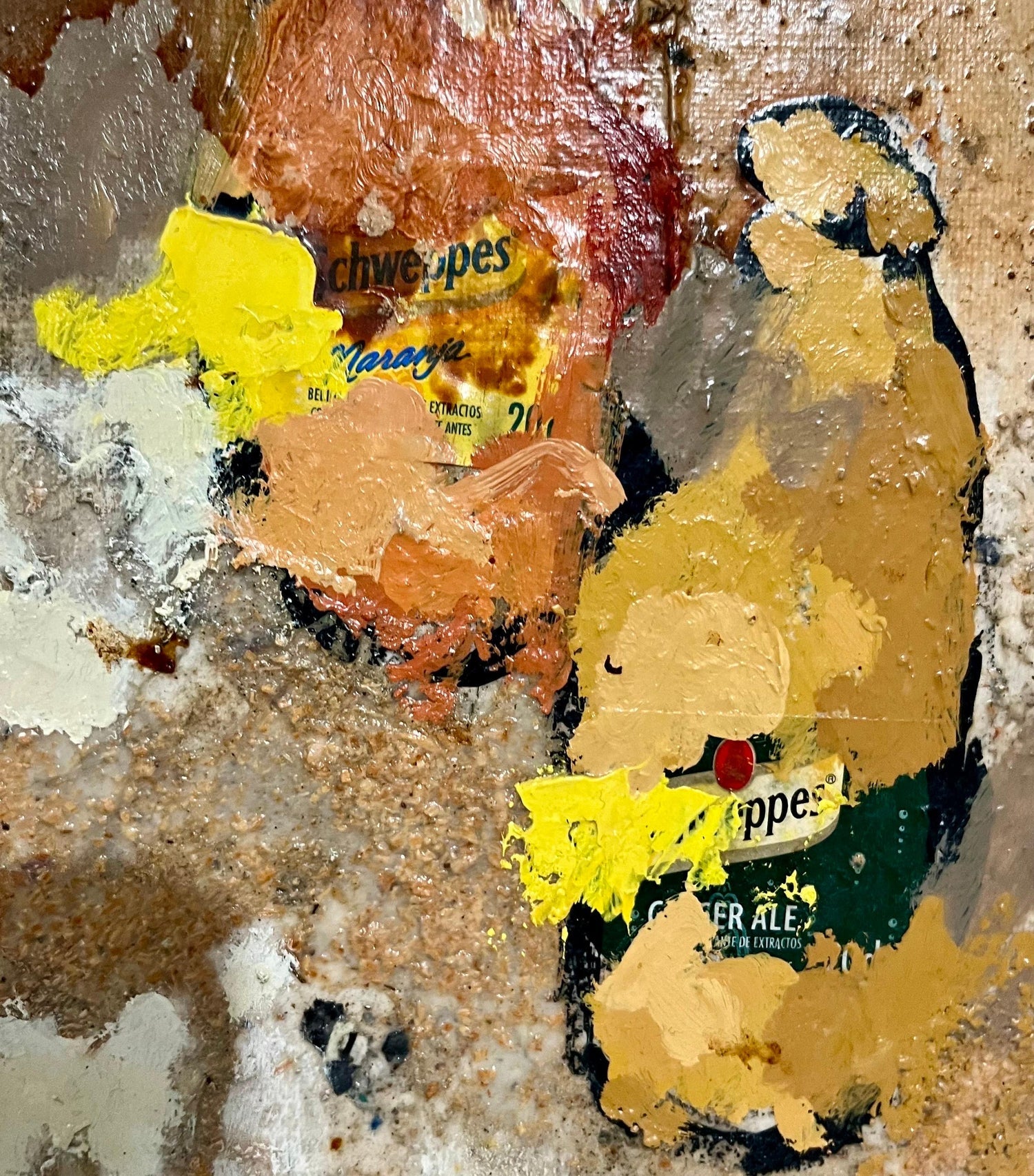Spanish Pop Art Catalan Mixed Media Torn Paper Collage Painting Jori Prat Pons