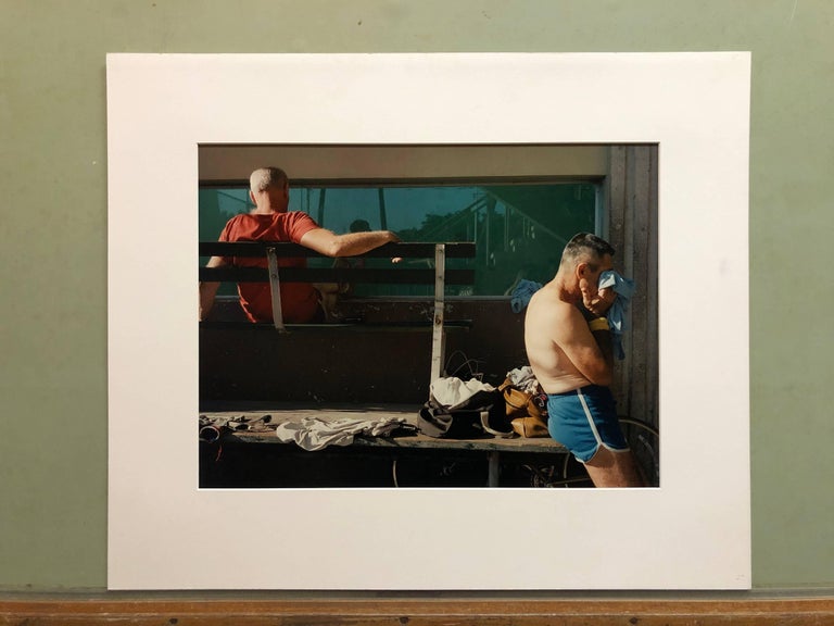 Vintage Signed Color Photograph Handball Players 1983 Miami Beach Florida