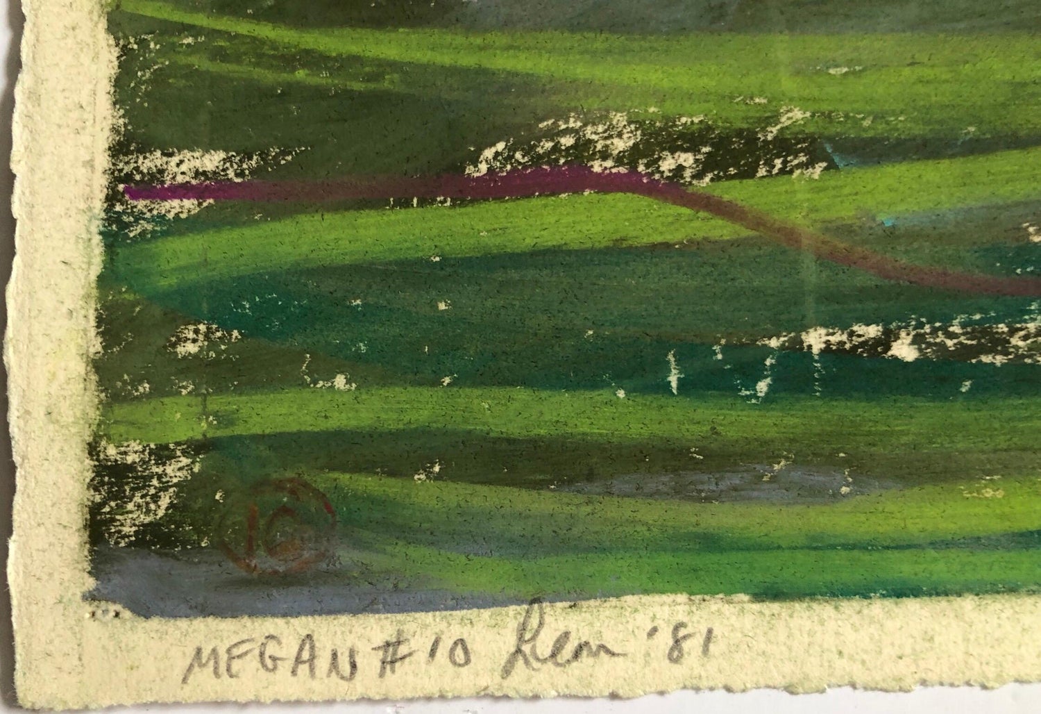 Large Abstract Landscape Pastel Drawing Painting San Francisco Artist, Megan #10